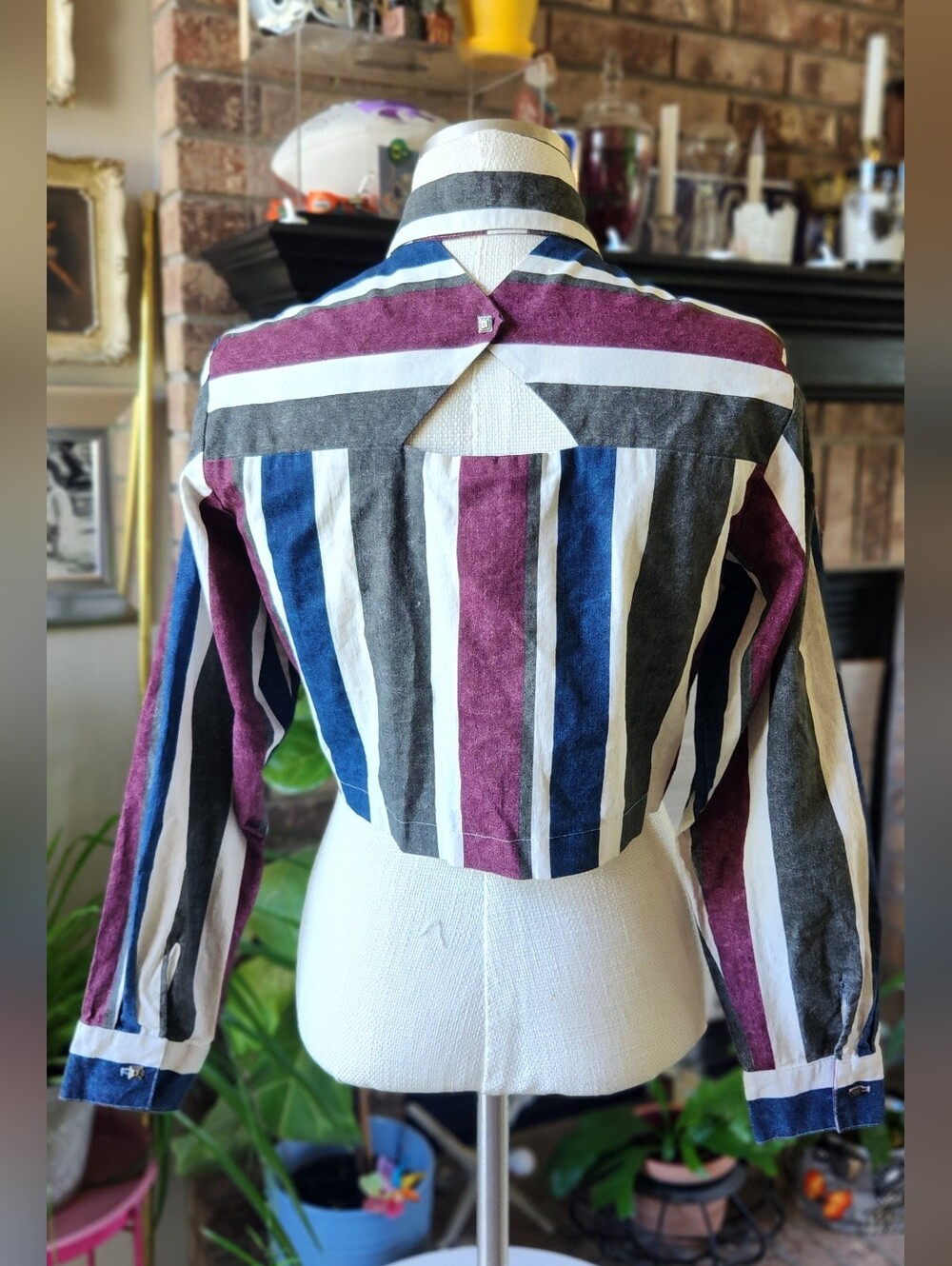 Banjo vintage cropped western shirt, - Picture 2 of 7